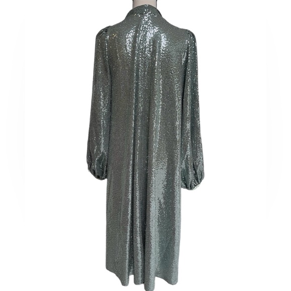 FORTE FORTE Green Glitter-embellished Coat size 1 - Picture 9 of 9
